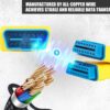 AUTOOL 35CM Car OBD2 Cable Connector Car OBD2 Adapter 1 to 2 Splitter Wire 16pin OBDII Male to Female Extension Cord Connection