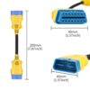 AUTOOL 20CM OBD2 Reinforced Nylon Extension