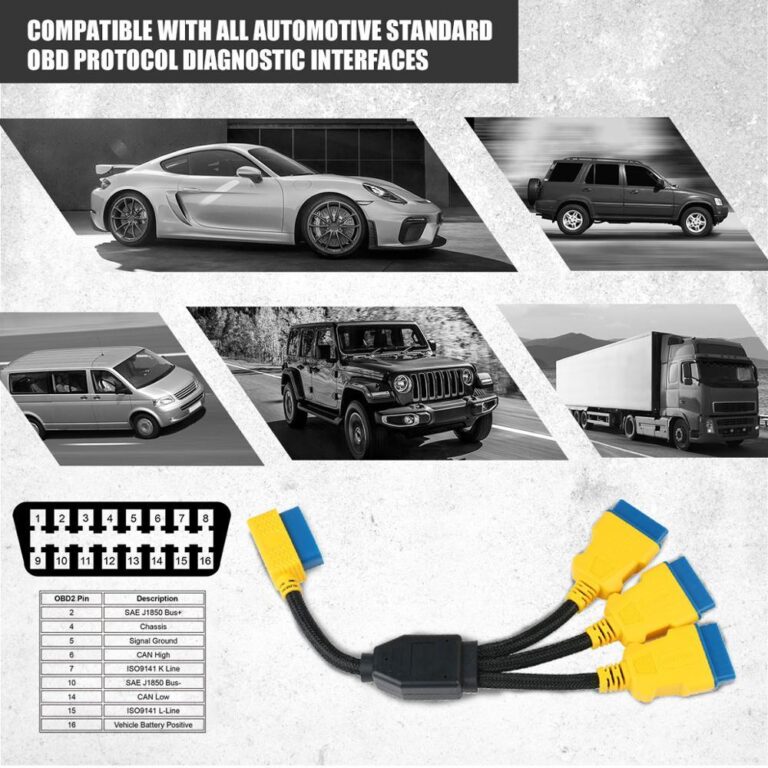 AUTOOL 35CM OBD2 Splitter Cable OBD2