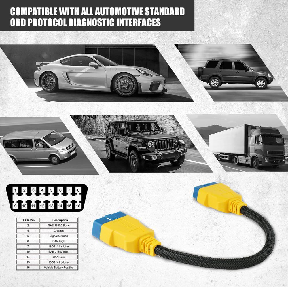 AUTOOL 36CM OBD2 Reinforced Nylon Extension
