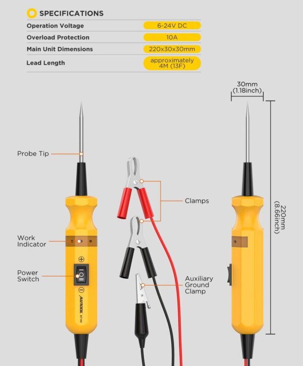 AUTOOL BT160 Circuit Tester Circuit Checker