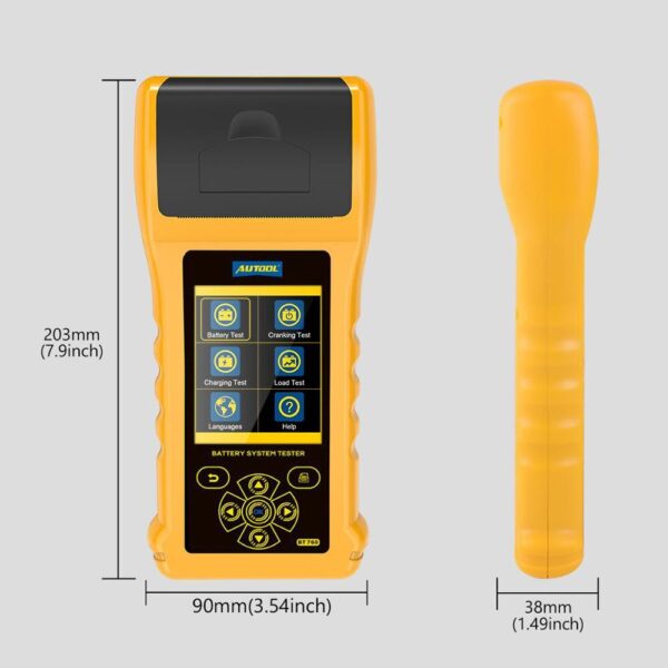 AUTOOL BT760 Battery Load Tester Printer
