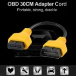 AUTOOL OBD 2 Diagnostic Adapter Cable Car OBD2 II ELM327 Extend Connector Scanner 16Pin Male to Female Extension Wire 30cm