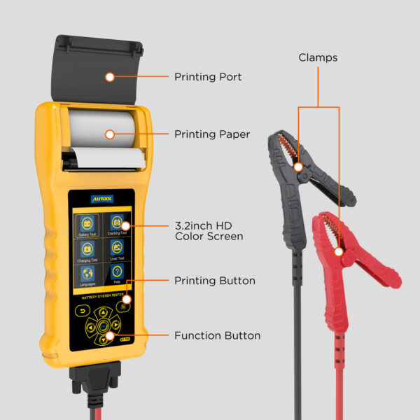 AUTOOL BT760 Battery Load Tester with Printer