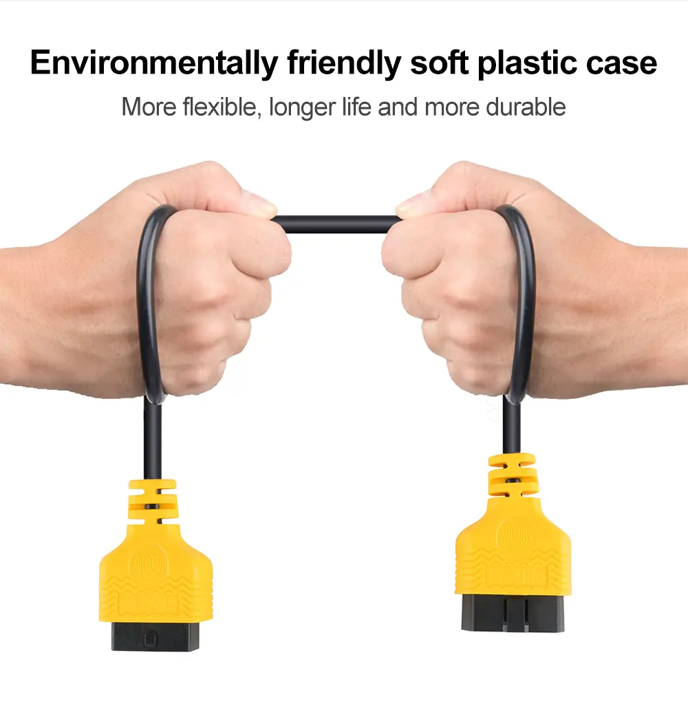 AUTOOL OBD2 extension cable flexible soft plastic case durability image