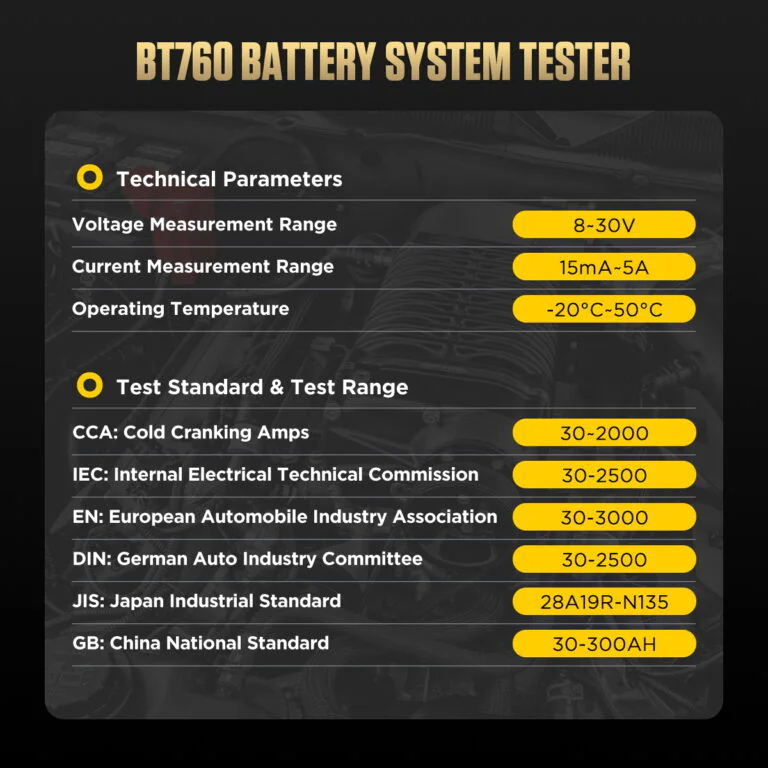 AUTOOL BT760 Battery Tester with Thermal Printer