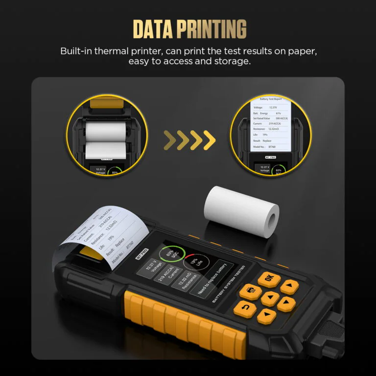 AUTOOL BT760 Battery Tester with Thermal Printer