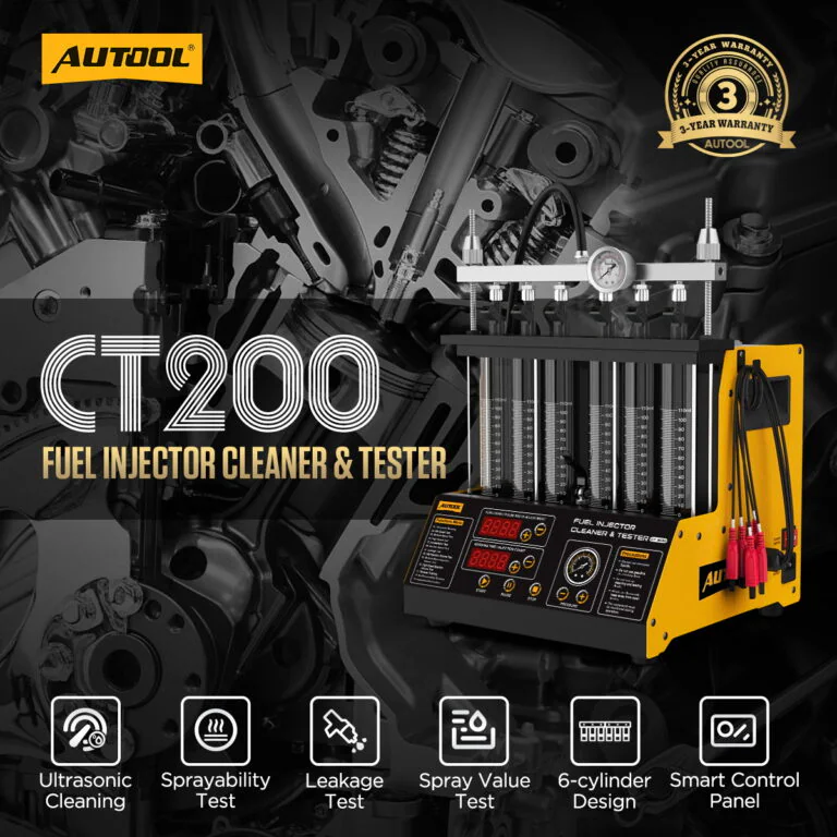 AUTOOL CT200 6-Cylinder Fuel Injector Cleaner and Tester-2 AUTOOL CT200 6기통 연료 분사기 세척 및 테스트기