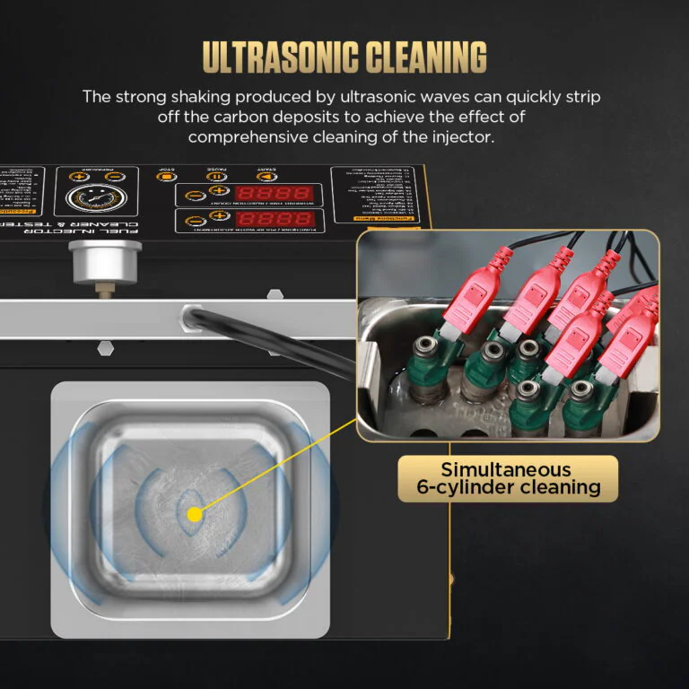 AUTOOL CT200 6-Cylinder Fuel Injector Cleaner and Tester-6 AUTOOL CT200 6기통 연료 분사기 세척 및 테스트기
