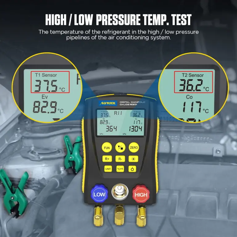 AUTOOL LM120 AC Manifold Gauge Refrigerant Identifier