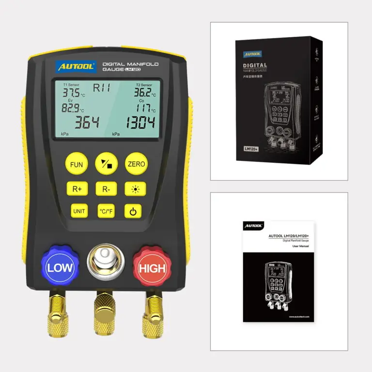 AUTOOL LM120 AC Manifold Gauge Refrigerant Identifier