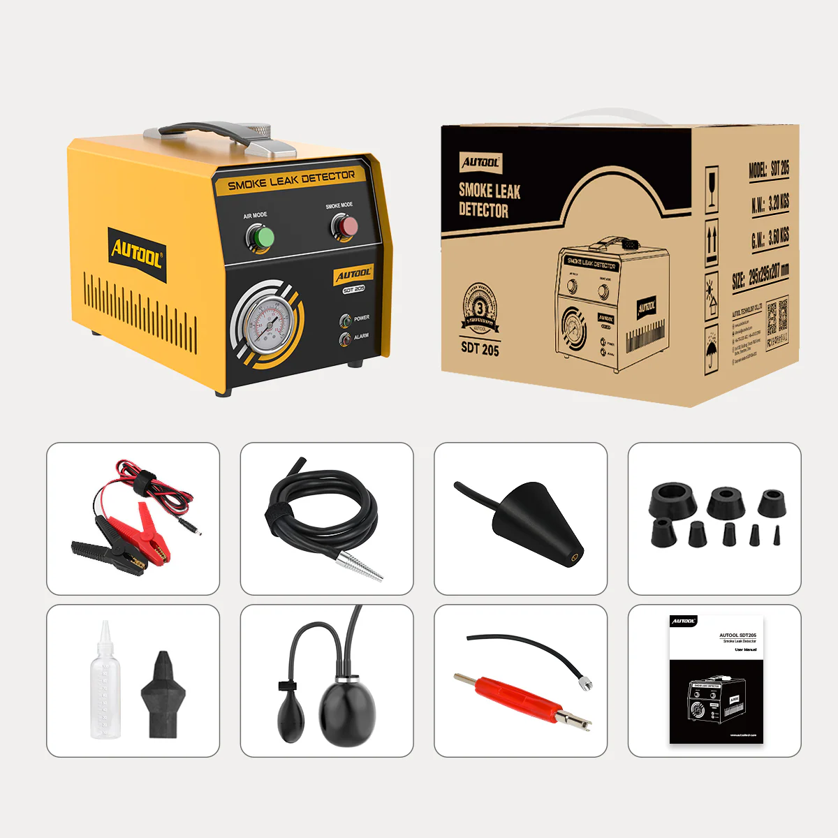 AUTOOL SDT205 package contents