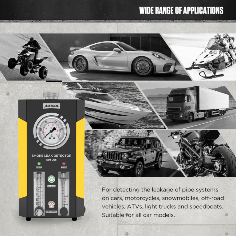 AUTOOL SDT206 Automotive Smoke Machine with Dual Built-In Pumps & Flow Control