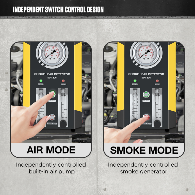 AUTOOL SDT206 Automotive Smoke Machine with Dual Built-In Pumps & Flow Control