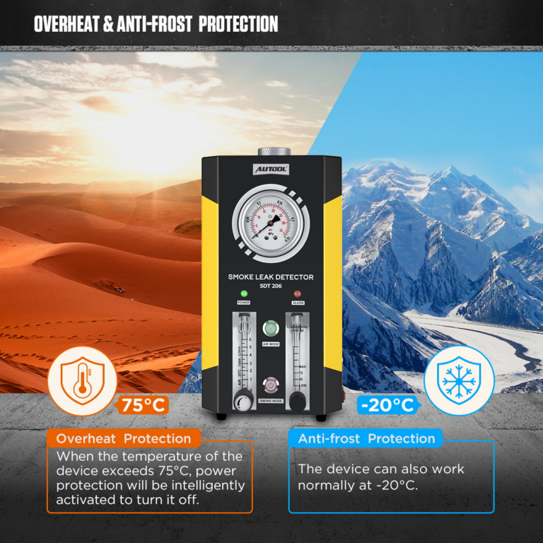 AUTOOL SDT206 Automotive Smoke Machine with Dual Built-In Pumps & Flow Control