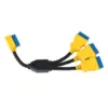 AUTOOL 35CM OBD2 Splitter Cable OBD2 Extend Cables 1 to 3 Converter Adapter 16pin OBDII Male to Female Extension Cord Connection