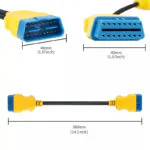 AUTOOL 36CM OBD2 Reinforced Nylon Extension