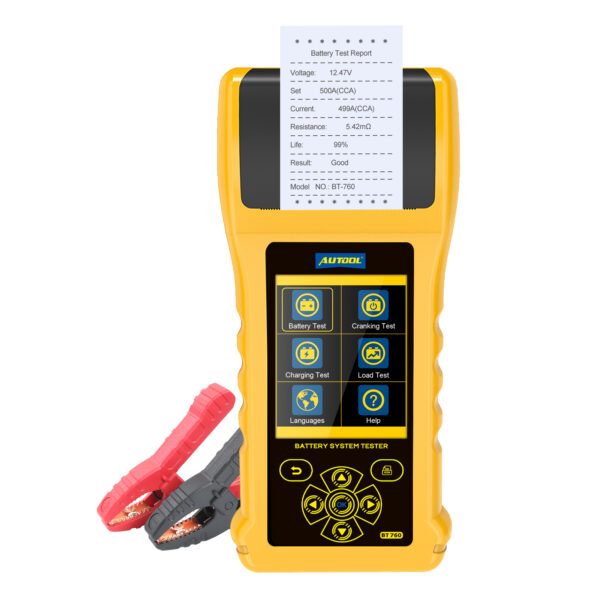 AUTOOL BT760 Battery Load Tester Printer