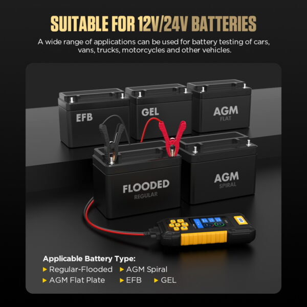 AUTOOL BT760 Battery Load Tester Printer