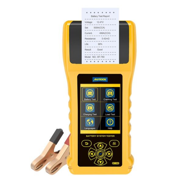 AUTOOL BT760 Battery Load Tester Printer