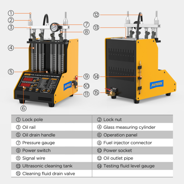 AUTOOL CT150 Fuel Injector Tester and Cleaner Machine