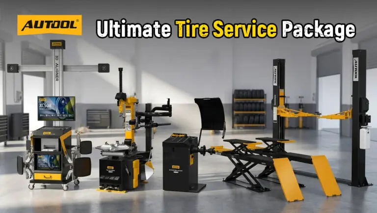 Tire service equipment package