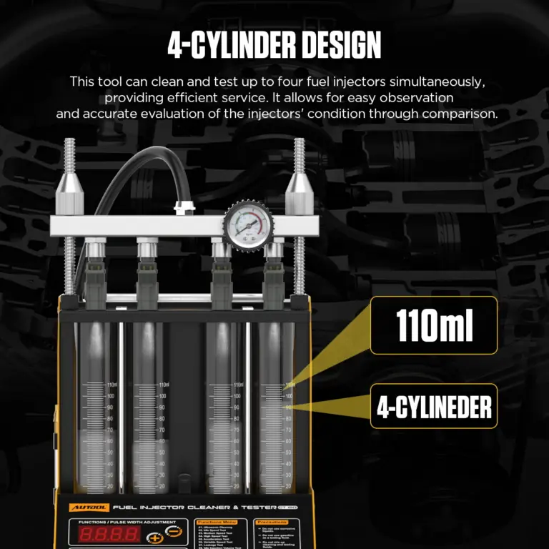 AUTOOL Nettoyant et testeur d'injecteurs de carburant CT150 pour moteurs 4 cylindres