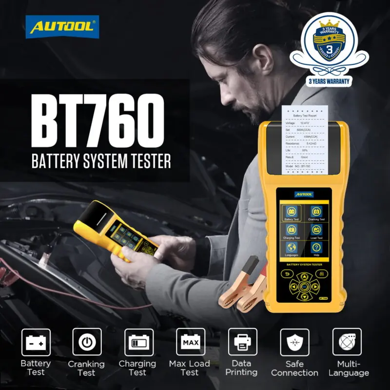 AUTOOL BT760 battery tester product image