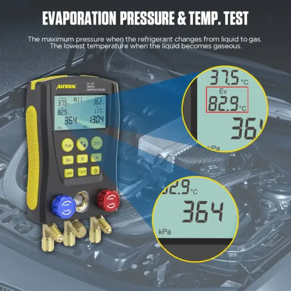 AUTOOL LM120+ Digital Refrigerant Gauges Hvac Gauges
