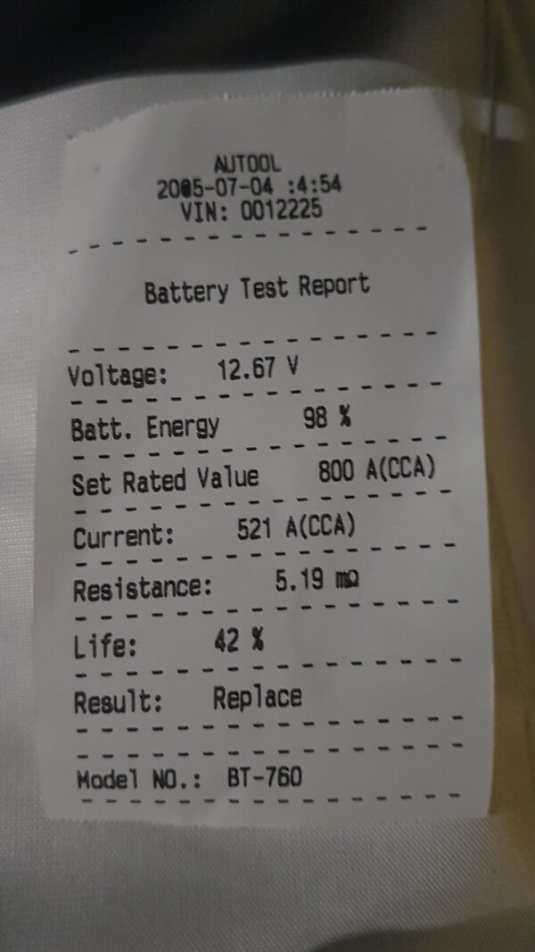 AUTOOL BT760 Battery Load Tester with Printer