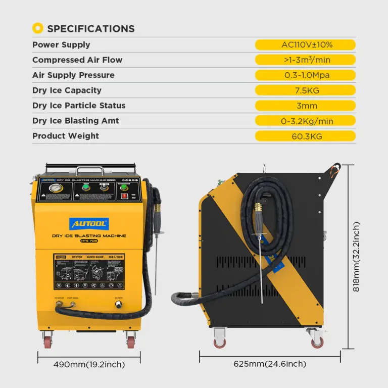 AUTOOL HTS708 Dry Ice Blasting Cleaning Machine