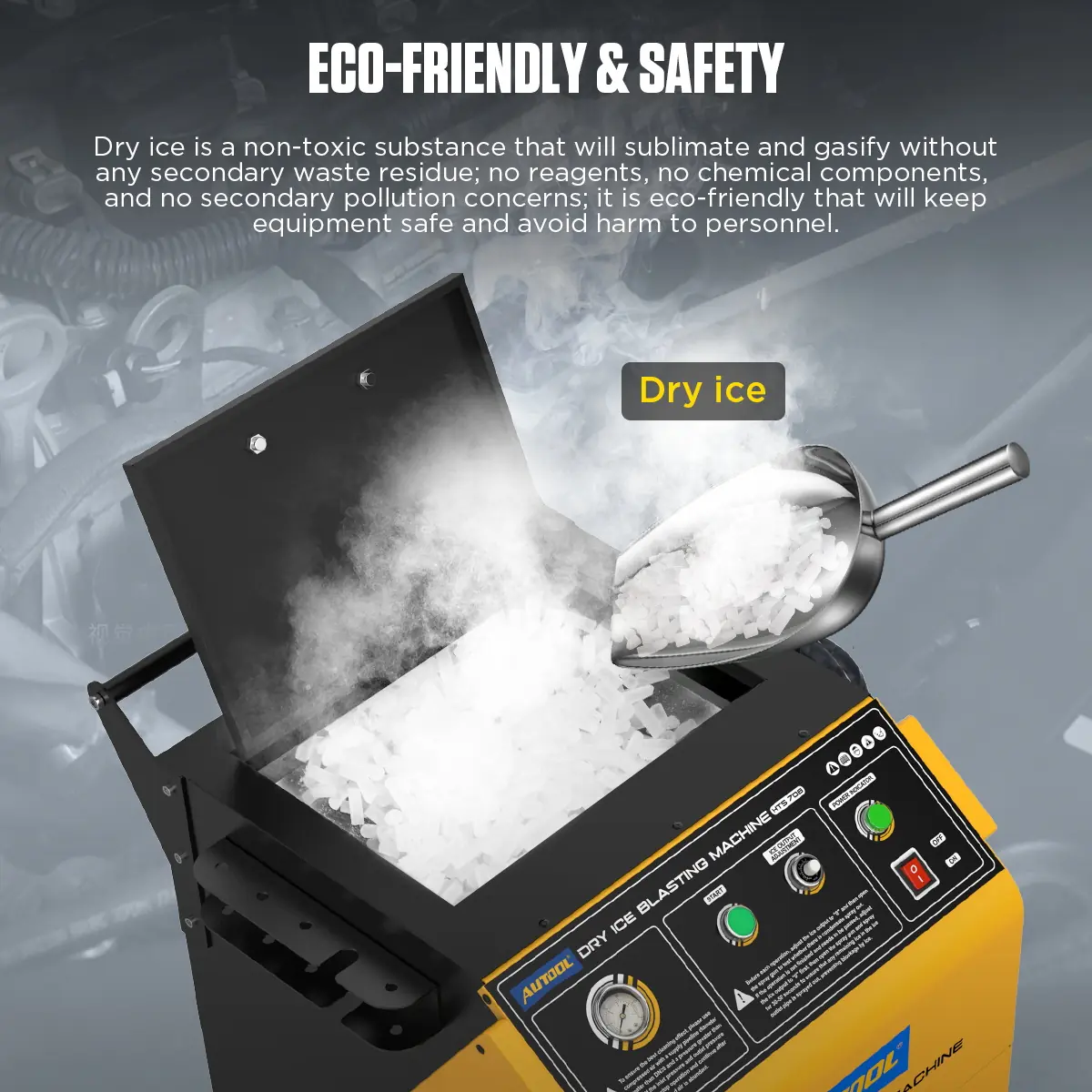 AUTOOL HTS708 eco friendly dry ice blasting with no secondary residue