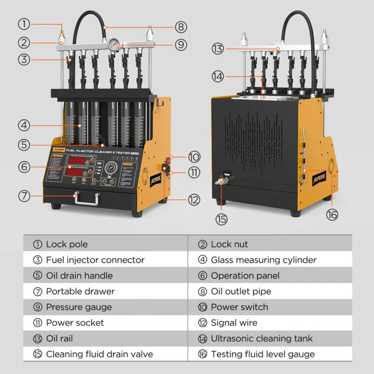 AUTOOL CT400 6-Cylinder GDI/EFI/FSI Fuel Injector Cleaner and Tester