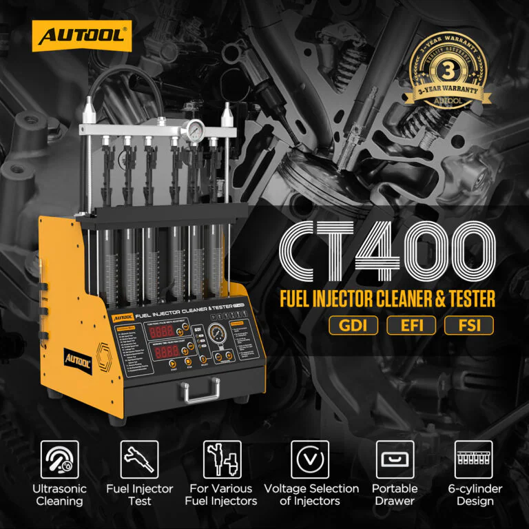 AUTOOL CT400 6-Cylinder Fuel Injector Cleaner and Tester-2 AUTOOL CT400 6-Cylinder Fuel Injector Cleaner and Tester