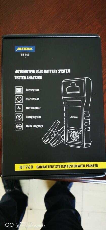 AUTOOL BT760 Battery Load Tester Printer
