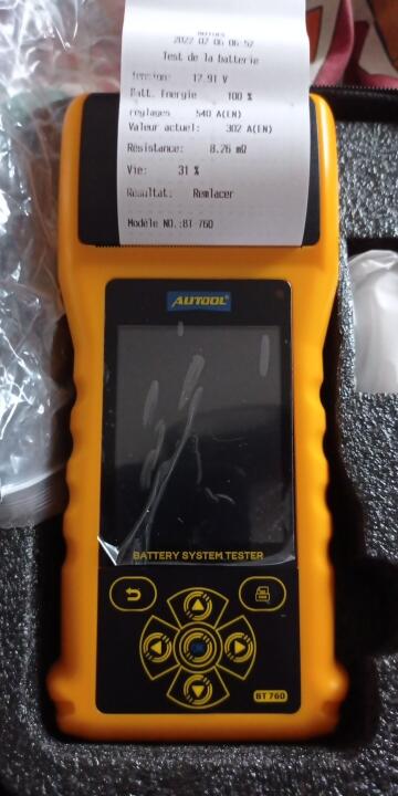 AUTOOL BT760 Battery Load Tester with Printer