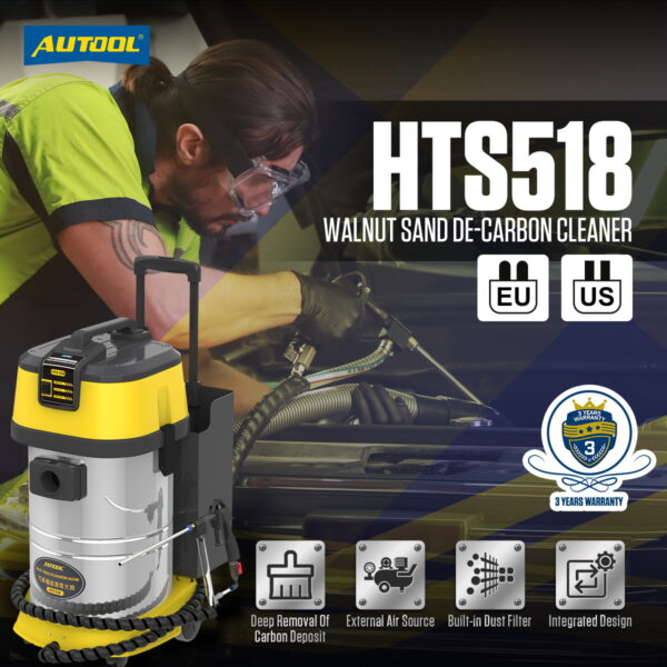 AUTOOL HTS518 Car Engine Carbon Deposition Cleaner Intake Pipe Valve Cleaning Machine Decarbonizing Auto Decarbon Wash