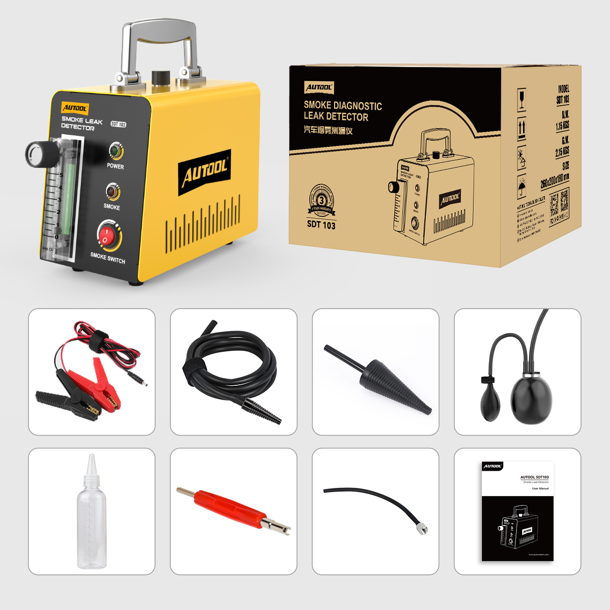 AUTOOL สิ่งของในบรรจุภัณฑ์ SDT103