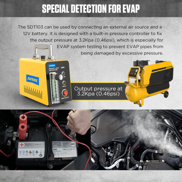 Automotive Smoke Tester for EVAP System 12V- AUTOOL SDT103