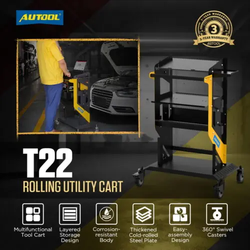 AUTOOL T25 Mechanic Tool Cart with Wheels Utility Cart