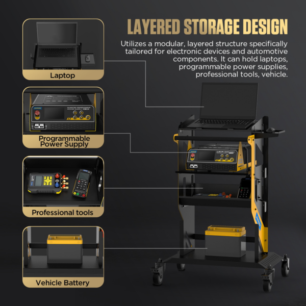 AUTOOL T22 3X Tier Rolling Tool Tiered Storage Cart