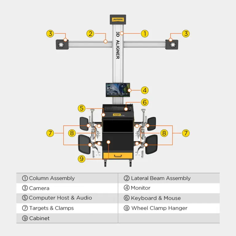 AUTOOL XC505 3D Wheel Aligner Machine Tire Alignment