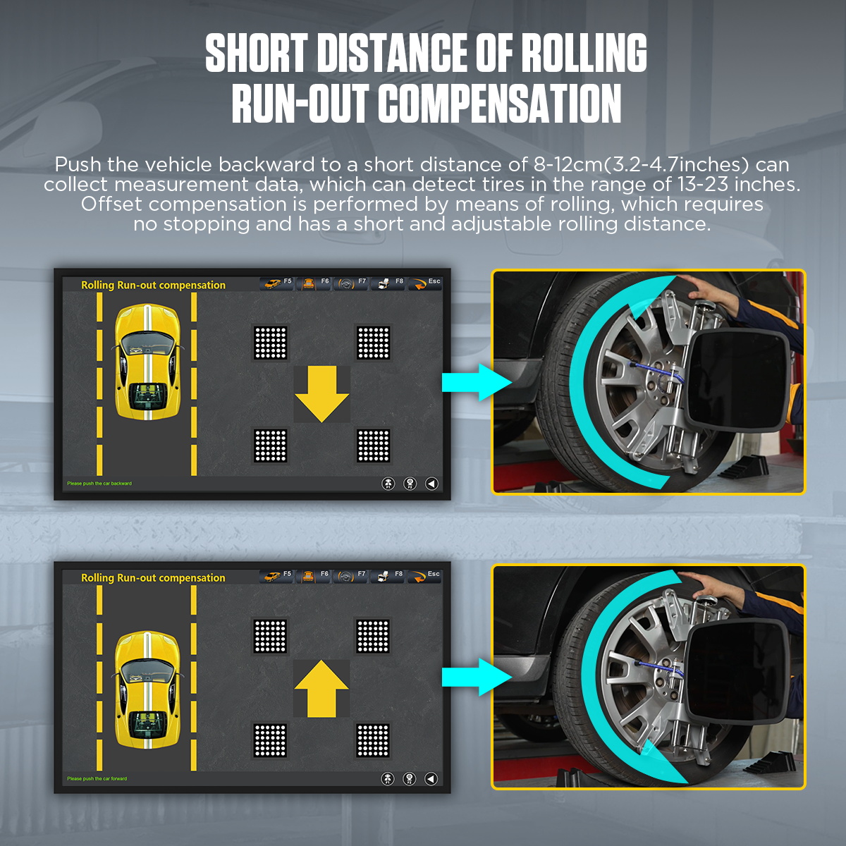AUTOOL XC503 short distance rolling run-out compensation image