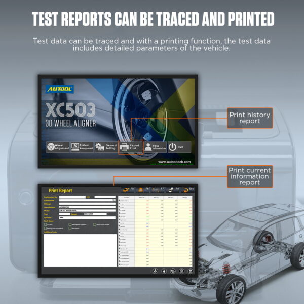 AUTOOL XC503 Export Mode car 3D Wheel Alignment Machine Equipment Wheel Aligner