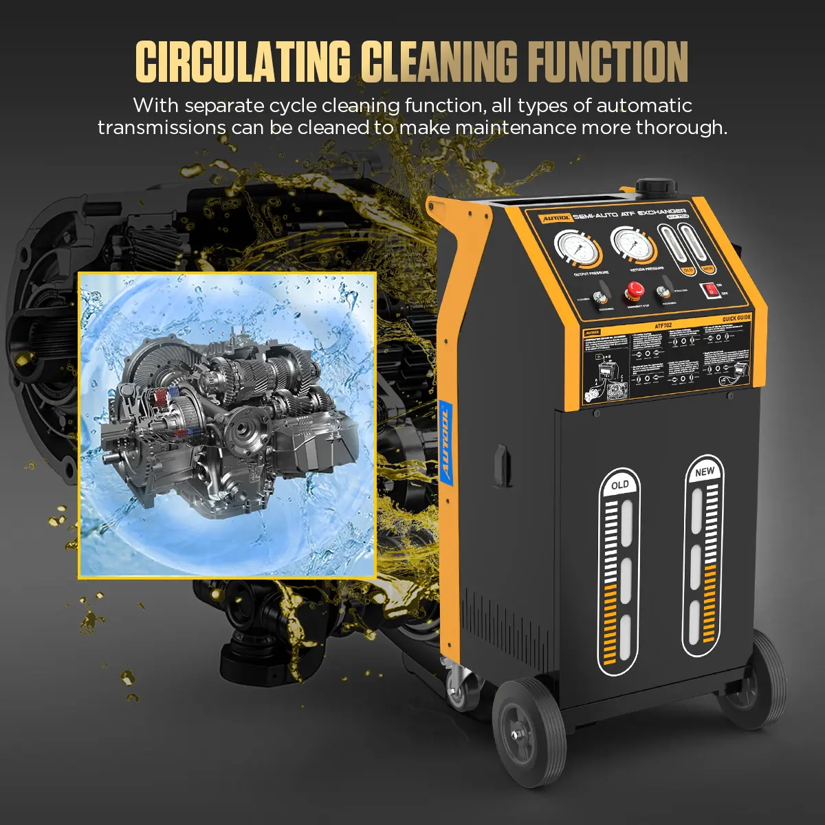 AUTOOL ATF702 circulating cleaning function for automatic transmissions