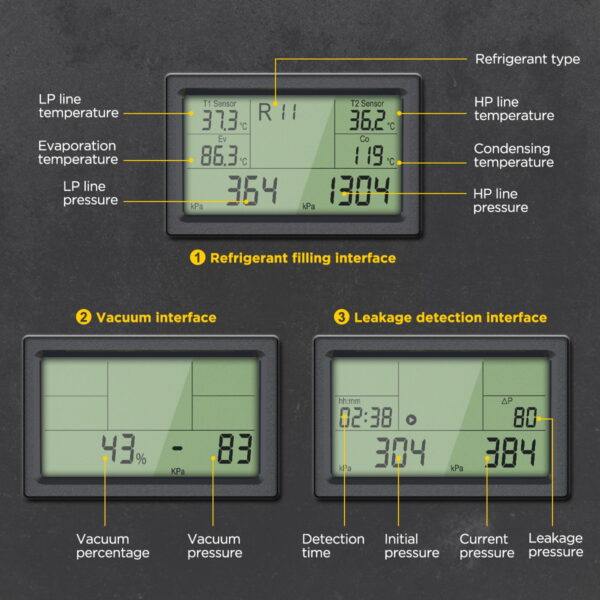 AUTOOL LM150 Digital Manifold Gauges Digital AC Gauges