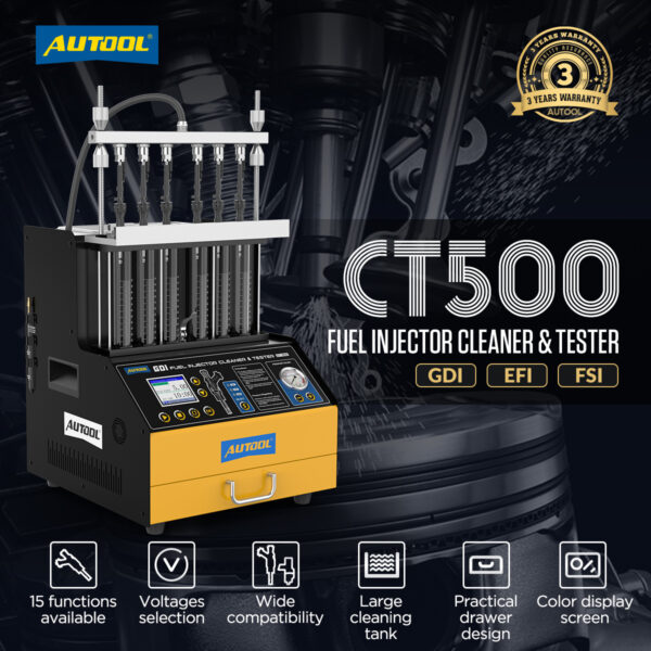 AUTOOL CT500 GDI EFI FSI Fuel Injector Cleaner and Tester