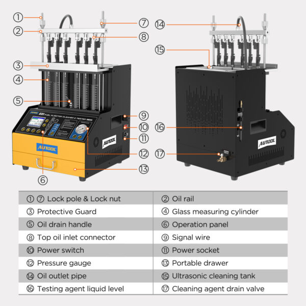 AUTOOL CT500 GDI EFI FSI Fuel Injector Cleaner and Tester