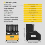 AUTOOL CT500 GDI/EFI/FSI Fuel Injector Cleaning Machine & Tester with Pulse Tests