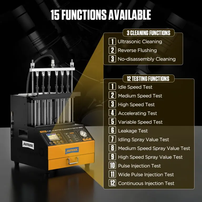 AUTOOL CT500 GDI/EFI/FSI Fuel Injector Cleaning Machine & Tester with Pulse Tests